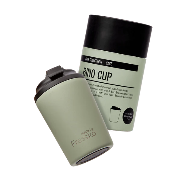 Fressko Bino Cup 8oz - Leaping Goat Custom Design (Sage)