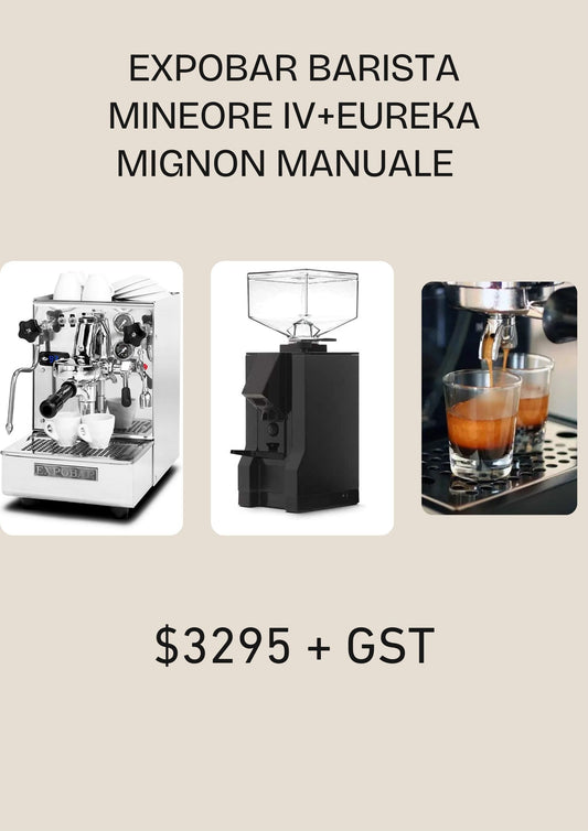 Expobar Barista Minore + Eureka Mignon Manuale Grinder