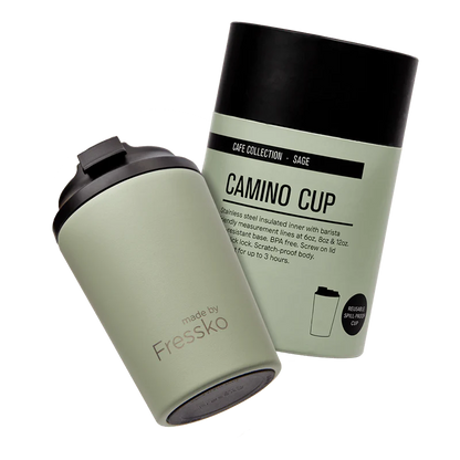 Fressko Camino Cup 12oz - Leaping Goat Custom Design (Sage)