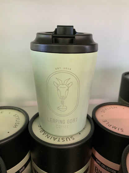 Fressko Camino Cup 12oz - Leaping Goat Custom Design (Sage)